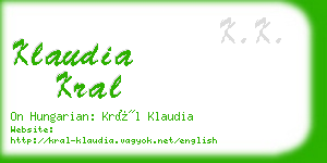 klaudia kral business card